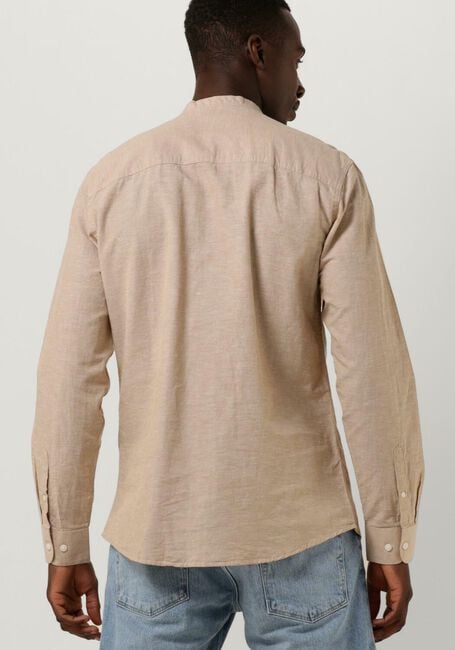 SELECTED HOMME Chemise décontracté SLHSLIMNEW-LINEN SHIRT LS BAND W en beige - large