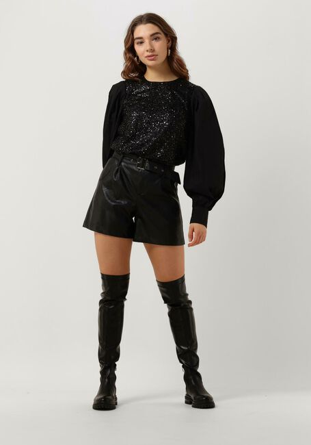 Zwarte SUMMUM Top TOP SEQUINS - large