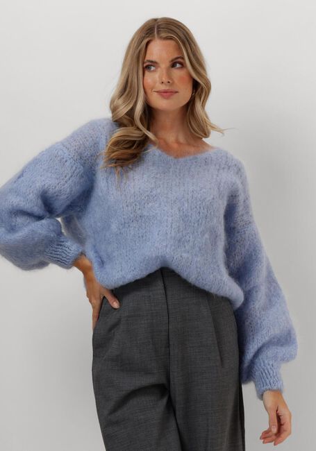 AMERICAN DREAMS Pull MILANA LS MOHAIR KNIT Bleu clair - large