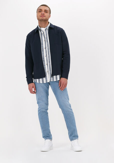 Blauwe ANERKJENDT Casual overhemd AKKONRAD STRIPED SHIRT - large