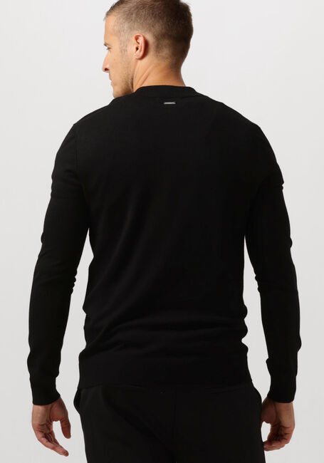 Zwarte PUREWHITE Trui ESSENTIAL KNIT HALF ZIP LS - large