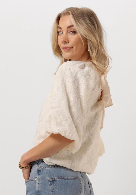NEO NOIR Haut LORRAINE BROCADE BLOUSE Écru - large