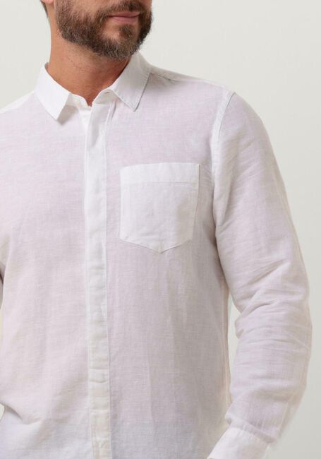 Witte CALVIN KLEIN Casual overhemd LINEN COTTON REGULAR SHIRT - large