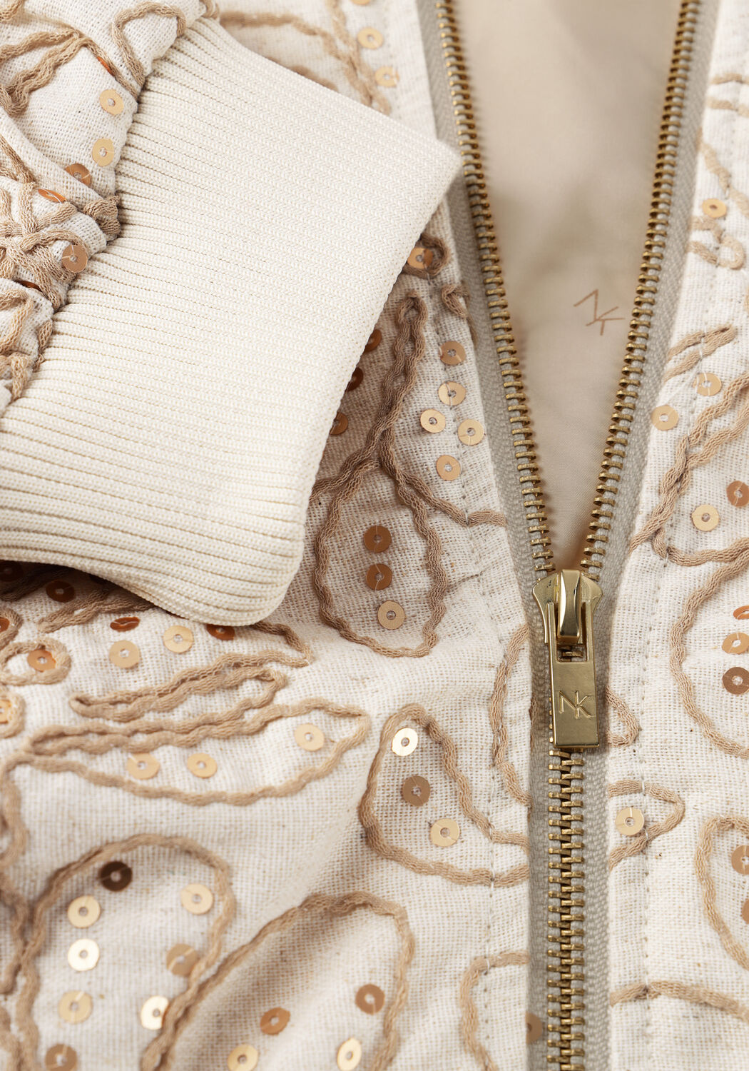 NUKUS Jack GINNY BOMBER PAILLET en beige - large