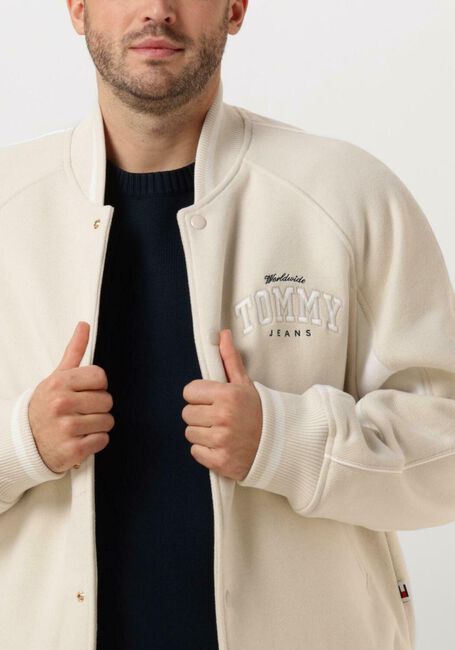 TOMMY JEANS Jack TJM WOOL VARSITY BOMBER en beige - large