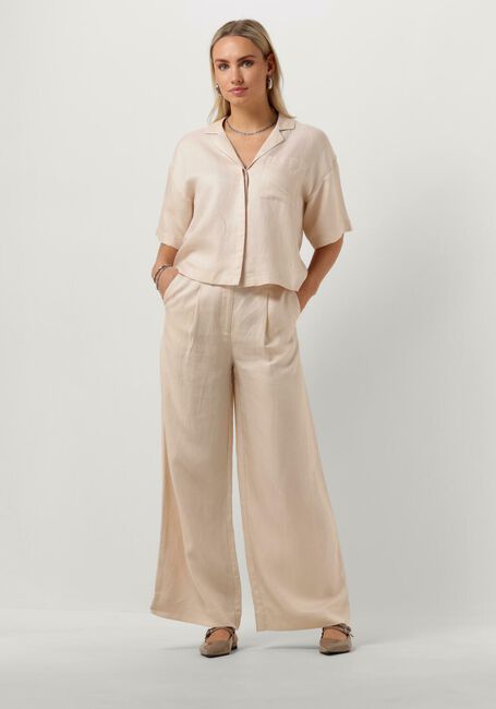 Gebroken wit SELECTED FEMME  SLFLYRA 2/4 BOXY REVERS LINEN SHIRT - large