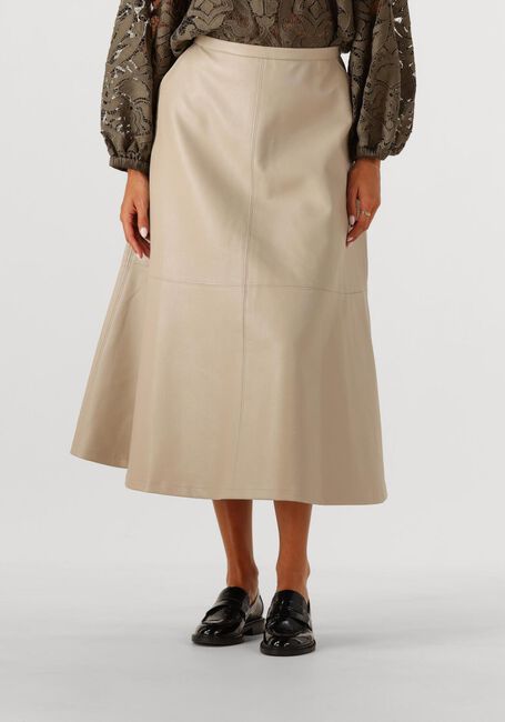 SUMMUM Jupe midi SKIRT FAUX LEATHER en beige - large