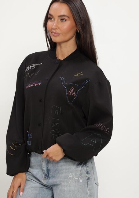 ALIX THE LABEL LADIES WOVEN ARTWORK BOMBER Vestes en noir - large