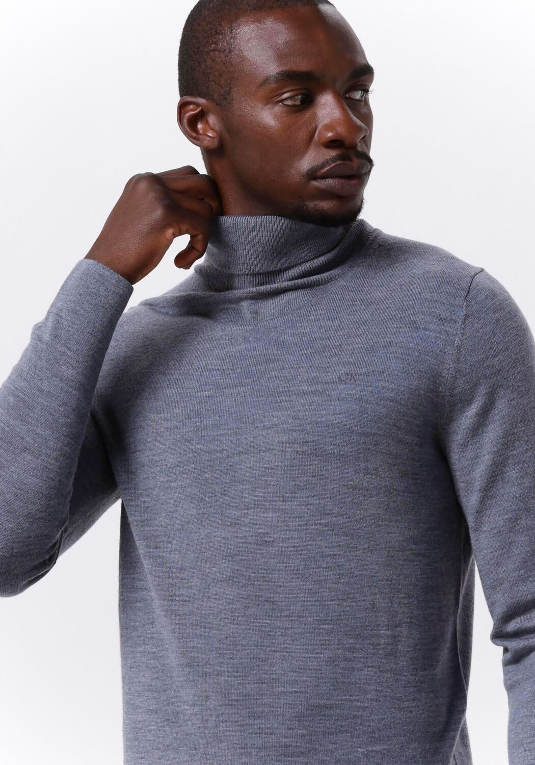 Grijze CALVIN KLEIN Coltrui MERINO TURTLE NECK Omoda