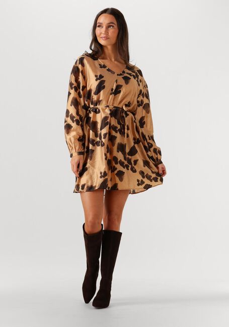 MSCH COPENHAGEN Mini robe MSCHNILLA ROMINA SHORT DRESS AOP en camel - large