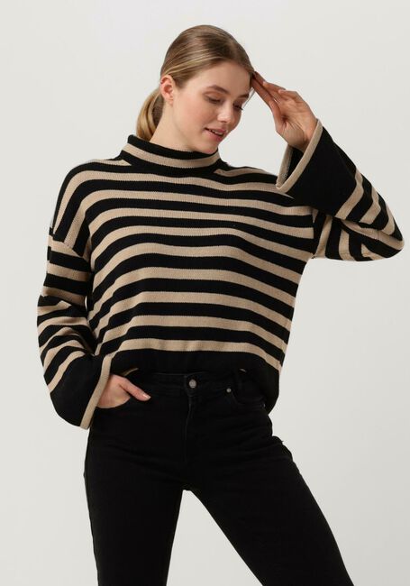 MY ESSENTIAL WARDROBE Col roulé SILA STRIPED KNIT ROLLNECK en noir - large