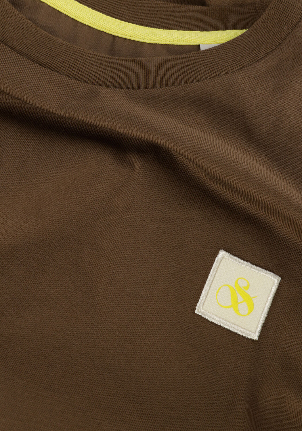 Groene SCOTCH & SODA T-shirt ESSENTIAL LOGO BADGE T-SHIRT - large