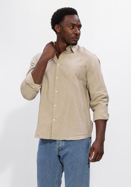 SELECTED MEN Chemise d&eacute;contract&eacute; SLHREGCLAY LINENBLEND LS SHIRT CLA NOOS Sable - large