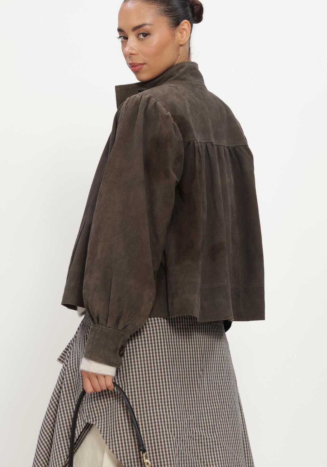 SECOND FEMALE Jack ZONIE SUEDE JACKET en noir - large