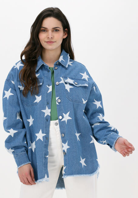 COLOURFUL REBEL SABRINA STAR UTILITY BLOUSE Blouses en bleu - large
