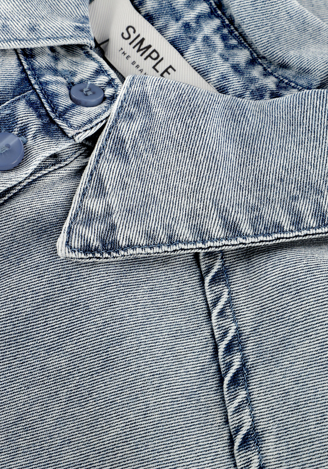 Blauwe SIMPLE  BLOUSE - large