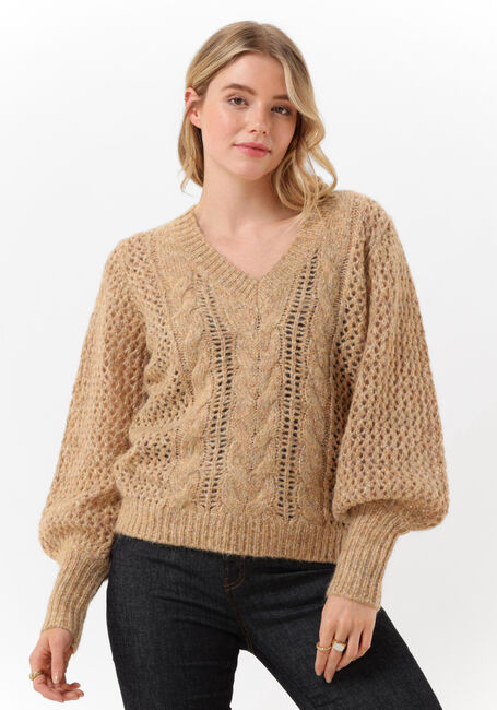 MOS MOSH Pull IMMA V-NECK KNIT en camel - large