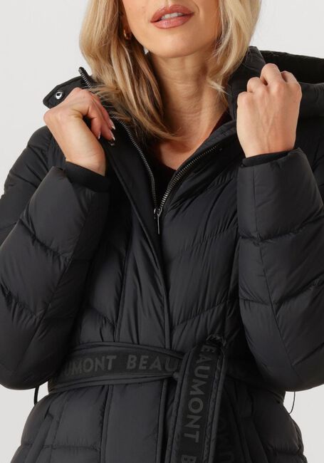 Zwarte BEAUMONT Gewatteerde jas VALENTINA LONG COAT - large