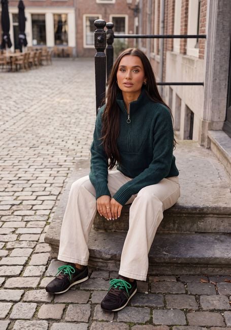 BY-BAR Pull BOXY BEAU PULLOVER Vert fonc&eacute; - large