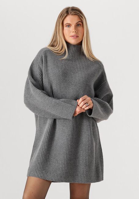 Grijze EDITED Mini jurk NEEA KNIT DRESS - large
