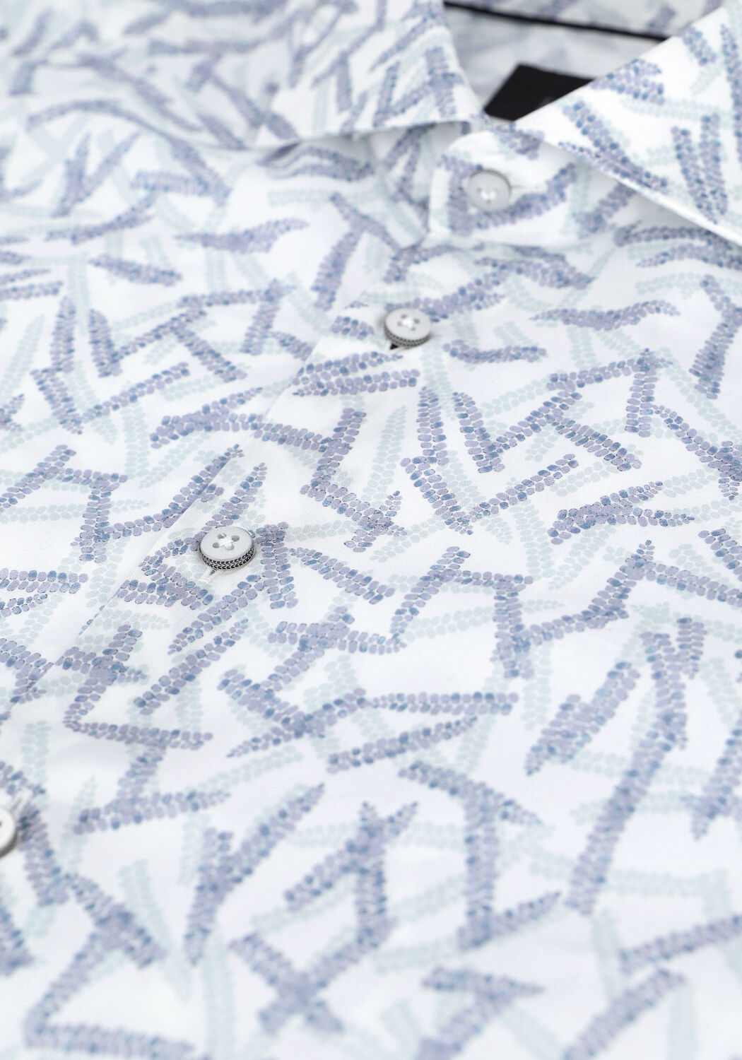 Witte VANGUARD Casual overhemd LONG SLEEVE SHIRT PRINT ON FIN - large