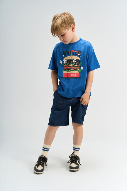 Blauwe THE NEW Polo / T-shirt TNSTEVE - large