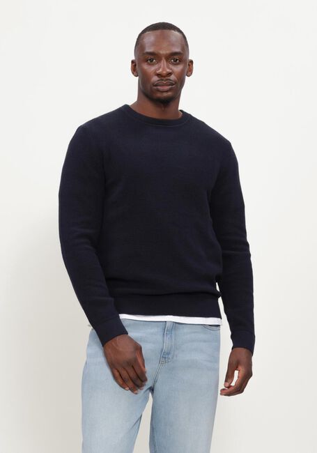 SELECTED MEN Pull SLHROSS LS KNIT STRUCTURE CREW NECK NOOS Vert fonc&eacute; - large