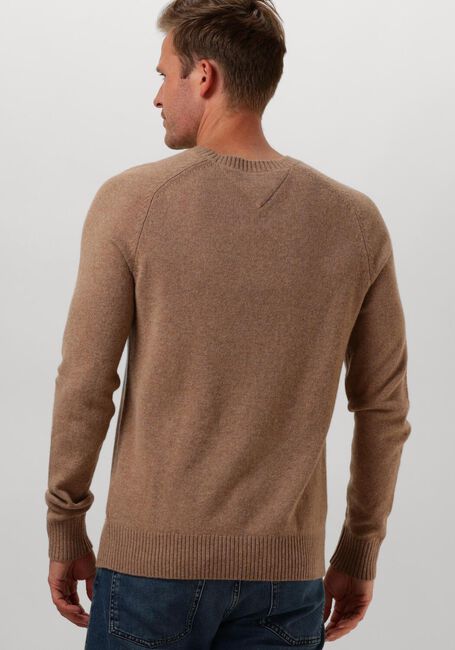 Camel TOMMY HILFIGER Trui LAMBSWOOL CREW NECK - large