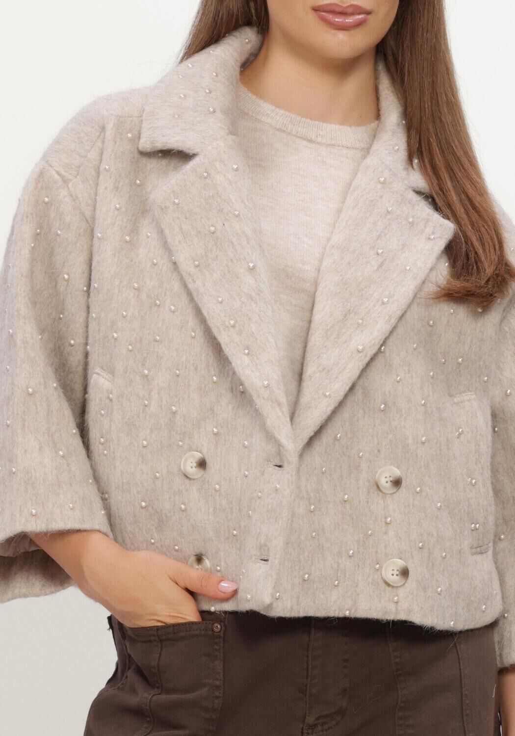 Beige NUKUS Jack DANIQUE JACKET PEARLS - large