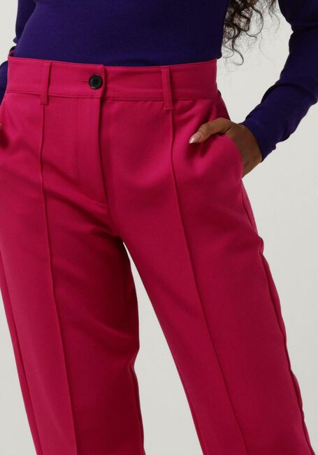 JANSEN AMSTERDAM Pantalon WQ417 WOVEN WIDE LONG PANTS en rose - large