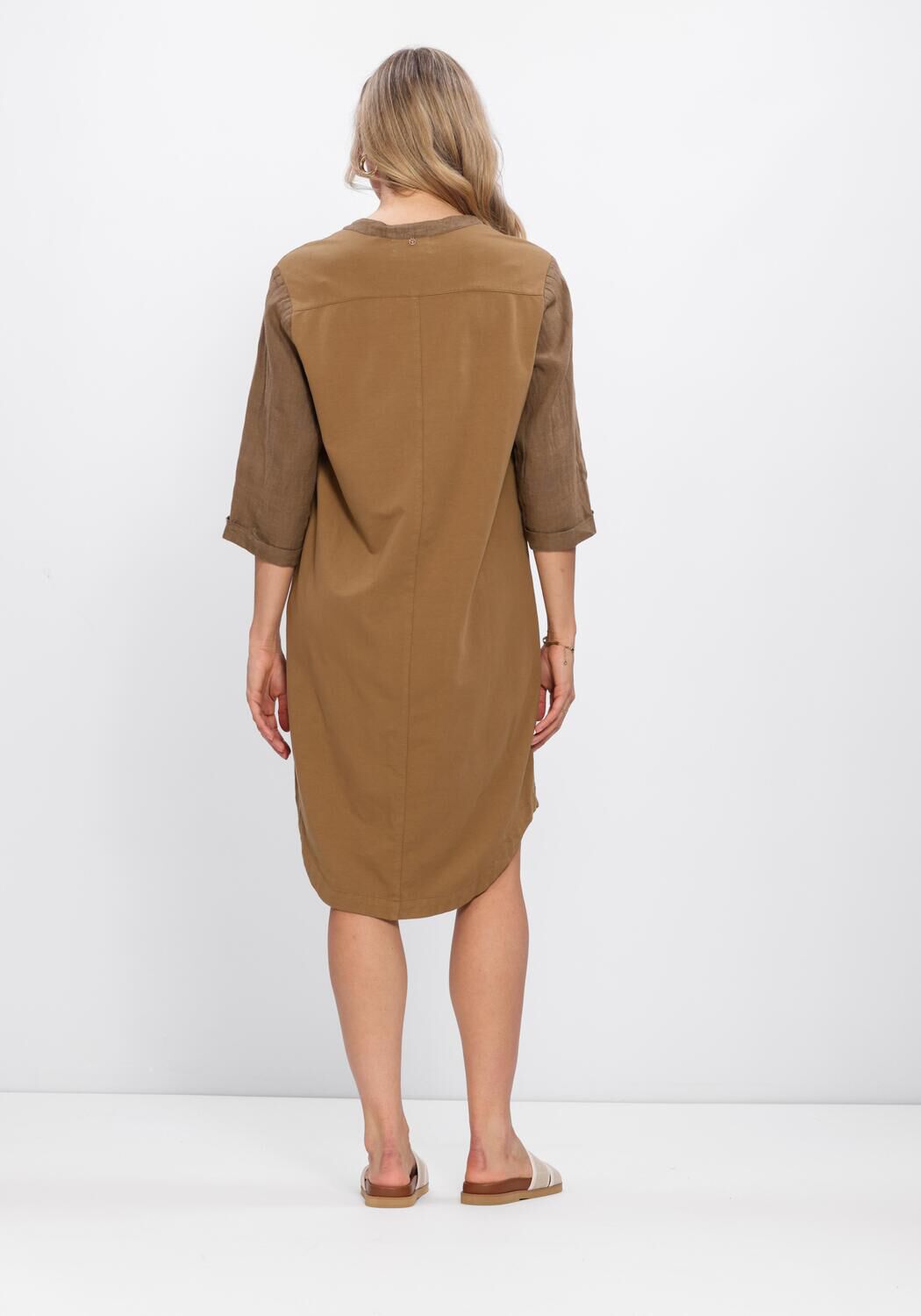 Taupe NUKUS Mini jurk KATE DRESS MIX - large