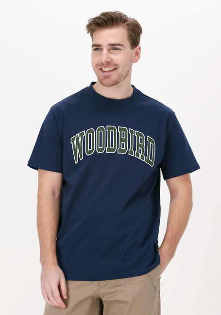 WOODBIRD T-shirt RICS BALL TEE Bleu foncé - large