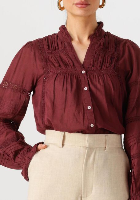 Bordeaux NEO NOIR  LYLA S VOILE BLOUSE - large