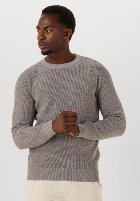 GENTILUOMO Pull ROUND LS RAGLAN en taupe - large