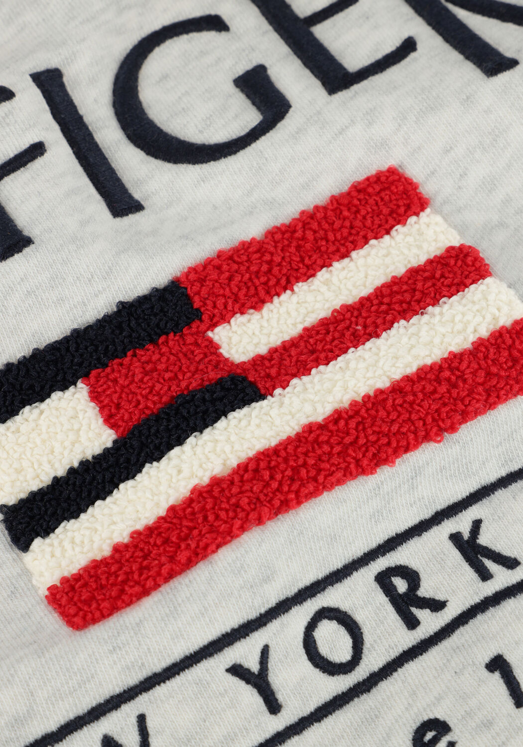 Grijze TOMMY HILFIGER Trui HILFIGER FLAG RELAXED SWEATSHIRT - large