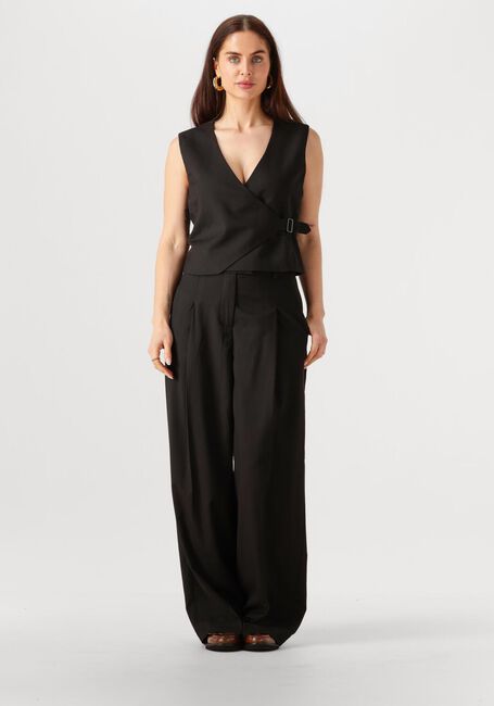 Zwarte MSCH COPENHAGEN Wijde broek MSCHMACHELLA HW PANTS - large