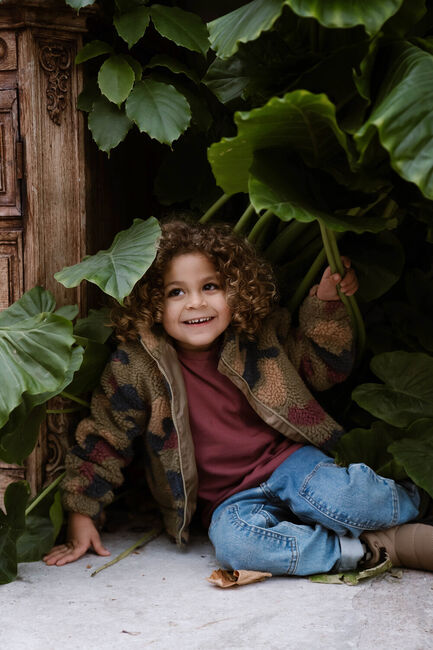 Donkergroene DAILY7 Jack TEDDY BOMBER JACKET - large