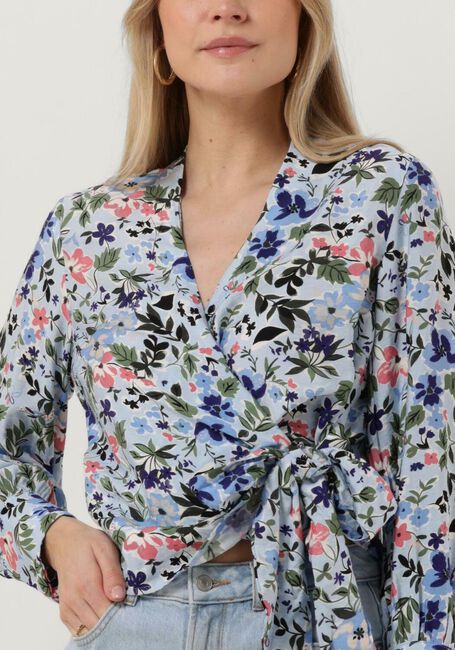OBJECT Haut OBJRIGA L/S WRAP TOP Bleu clair - large