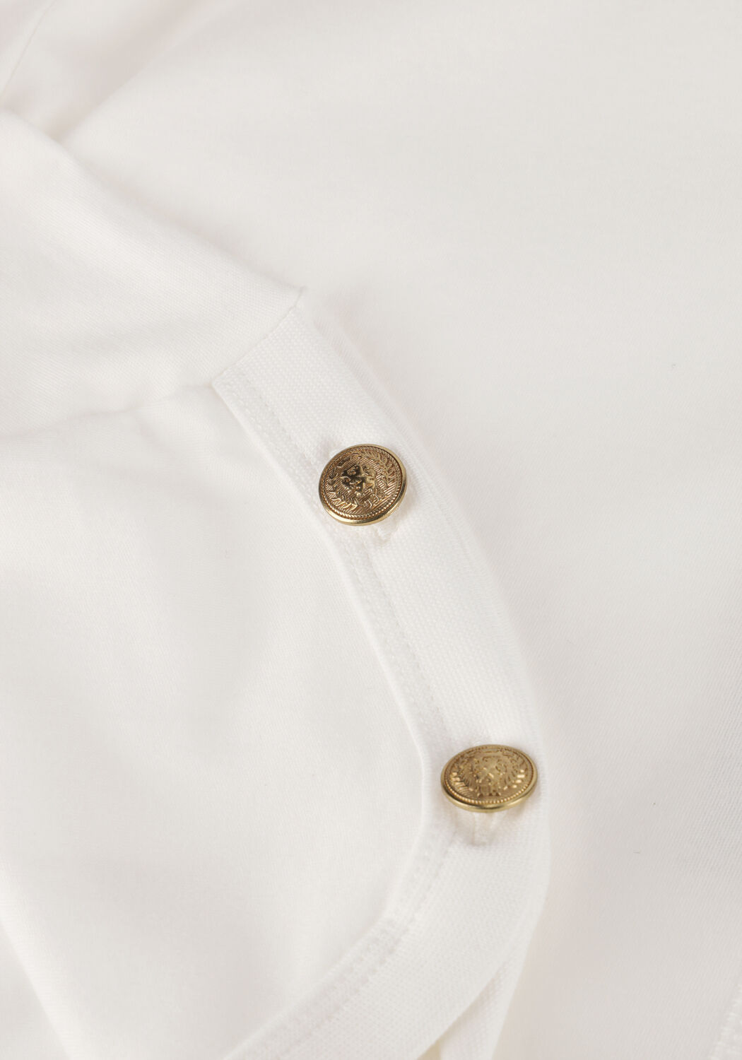 TOMMY HILFIGER T-shirt REG STRIPE GOLD BTN C-NK SS en blanc - large