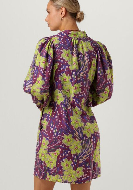 Paarse Y.A.S. Mini jurk YASEMILI 7/8 SHIRT DRESS S. - large