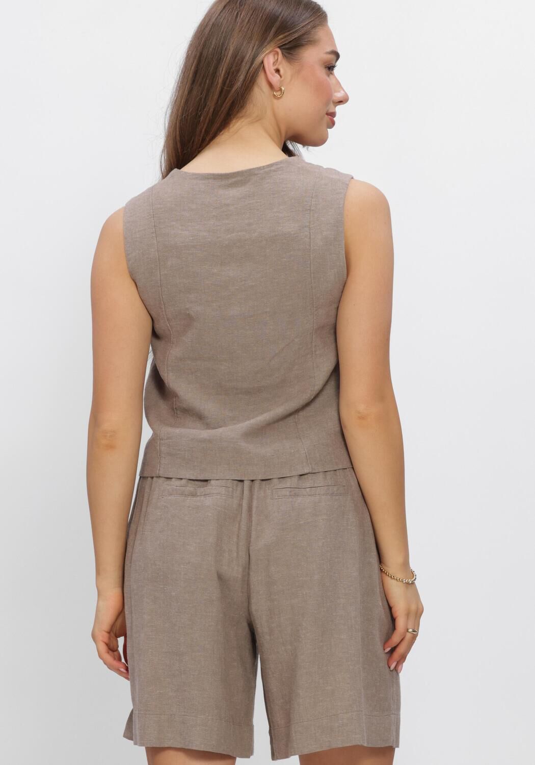 Lichtgrijze MSCH COPENHAGEN Jassen MSCHVIANA GINIA V NECK WAISTCOAT - large