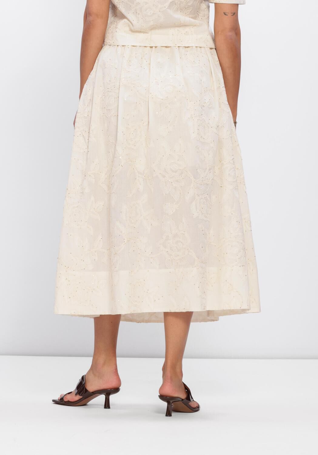 LIU JO Jupe midi GONNA TS NAV LUNGA Blanc - large