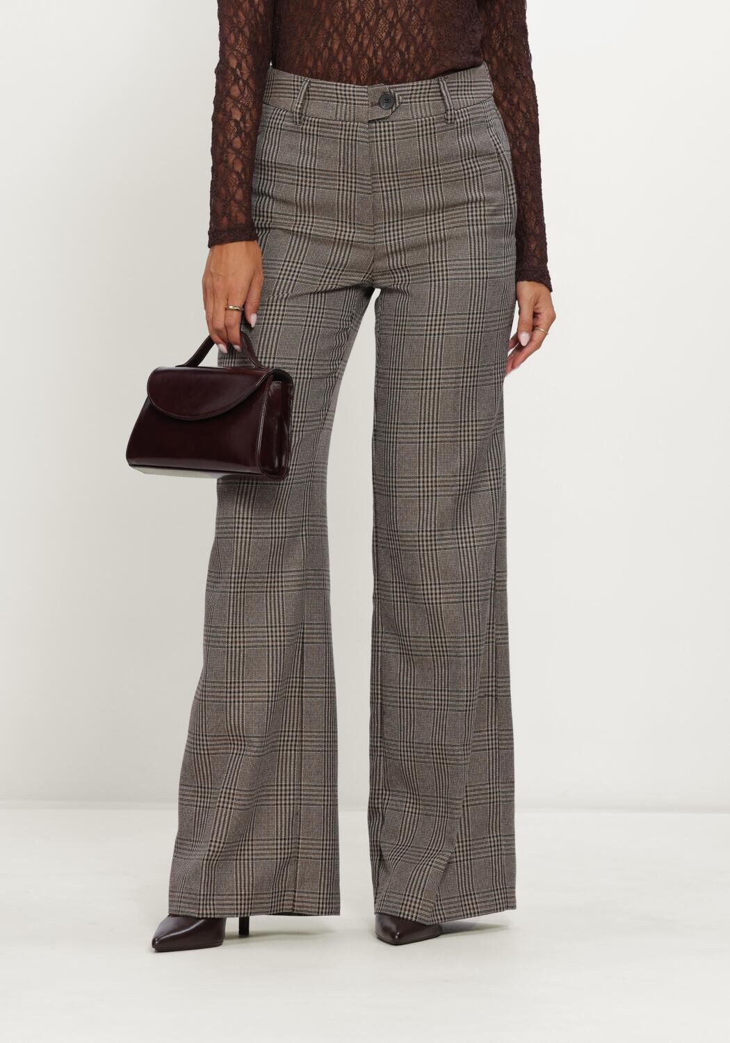 Bruine CO'COUTURE Broeken/jumpsuits VEYACC NEW WIDE PANT - large