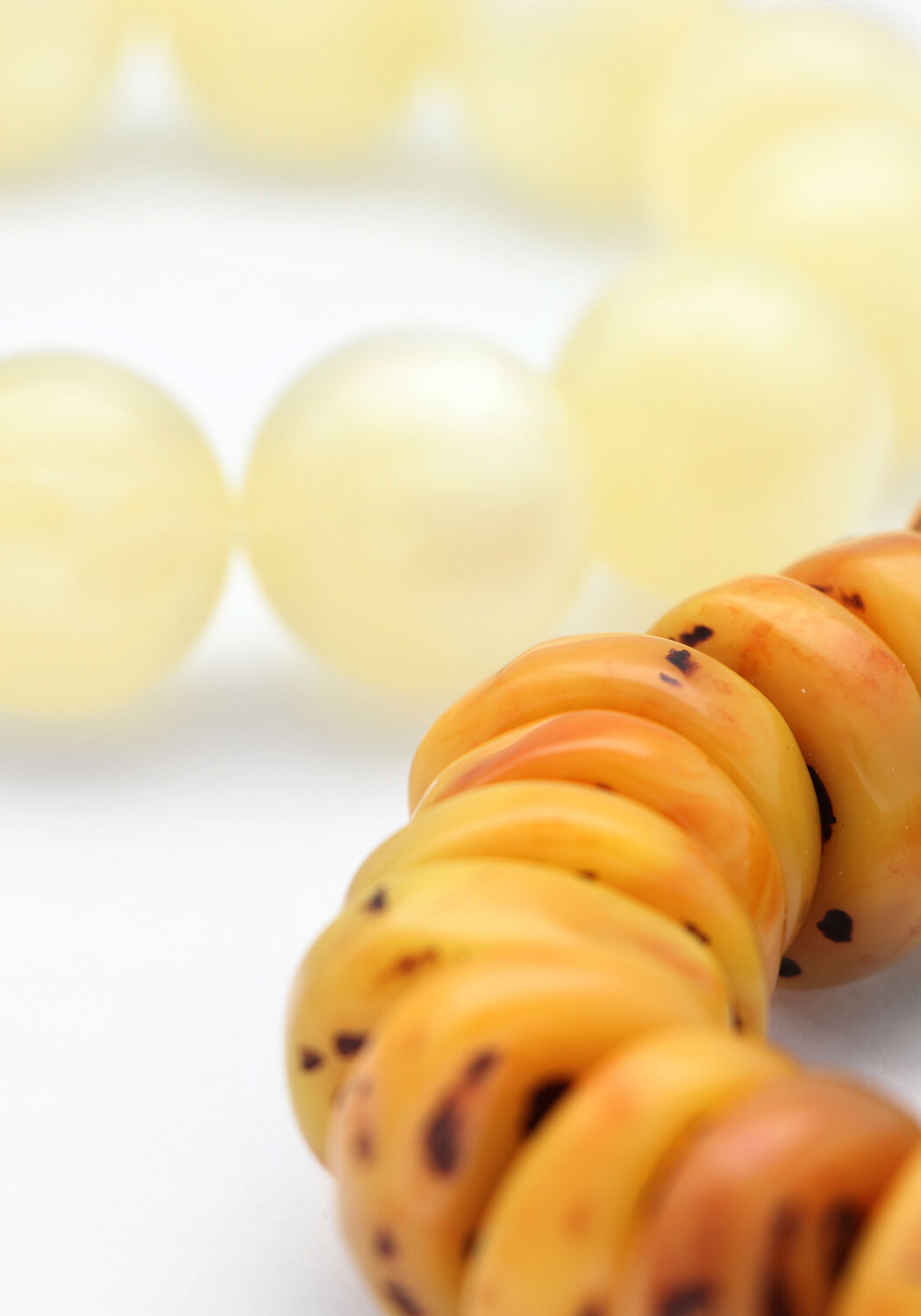 Beige NOTRE-V Sieraad RESIN DUO BRACELETS - large