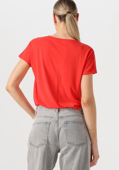 MSCH COPENHAGEN T-shirt MSCHFENYA MODAL V NECK TEE en rouge - large