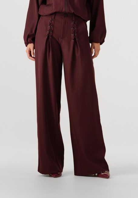 Bordeaux CO'COUTURE Pantalon LUNA EYELET WIDE LONG PANT - large