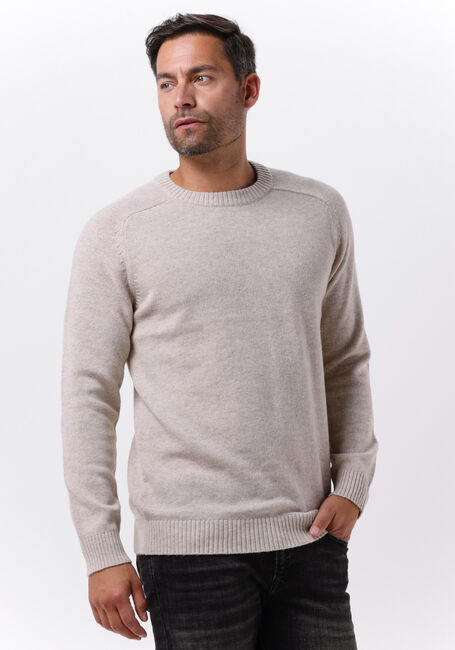 SELECTED HOMME Pull NEWCOBAN LAMBS WOOL CREW NECK W en beige - large