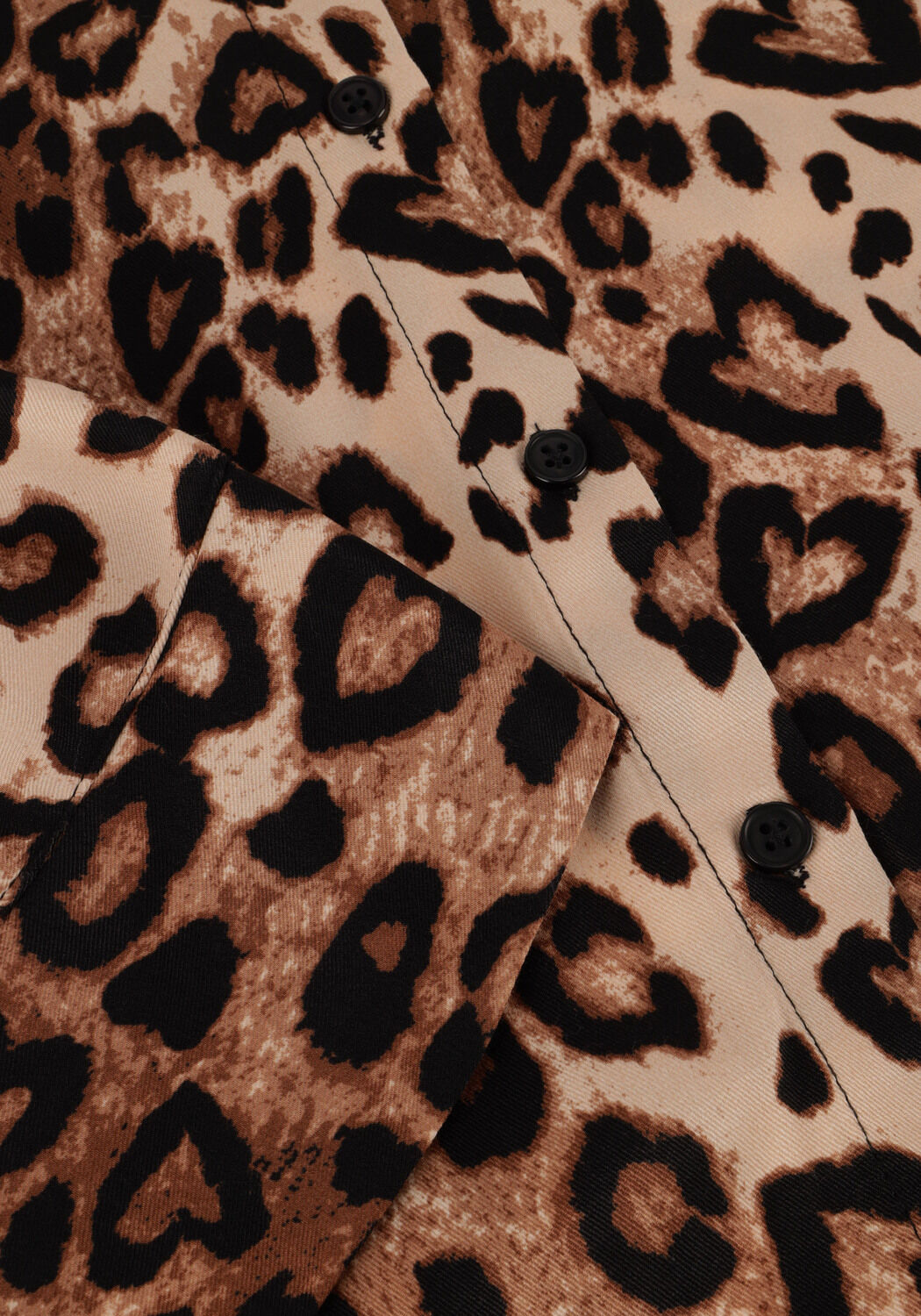 Bruine ALIX THE LABEL  LADIES WOVEN TWILL LEOPARD BOXY BLOUSE - large