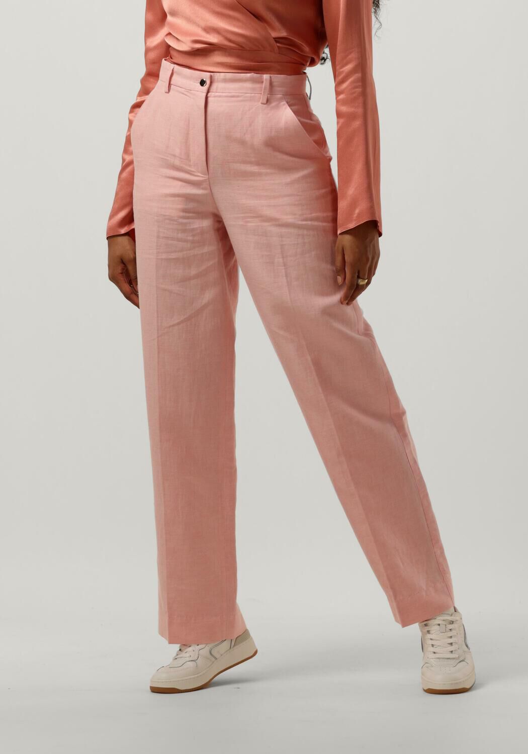 Roze VANILIA Pantalon LINNEN CLASSIC PANTS Omoda
