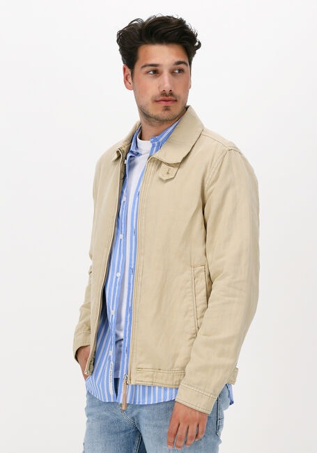 SCOTCH & SODA Jack SHORT GARMENT-DYED COTTON-LINEN JACKET en camel - large